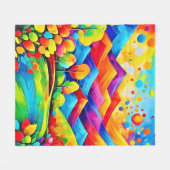 Rainbow Mountains Abstrakt Landschaft Fleecedecke (Vorderseite (Horizontal))