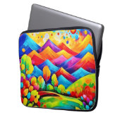 Rainbow Mountains Abstrakt Landschaft Laptopschutzhülle (Vorderseite Links)