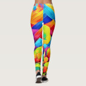 Rainbow Mountains Abstrakt Landschaft Leggings (Rückseite)