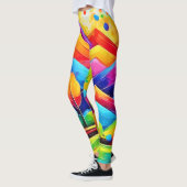 Rainbow Mountains Abstrakt Landschaft Leggings (Links)
