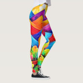 Rainbow Mountains Abstrakt Landschaft Leggings (Rechts)