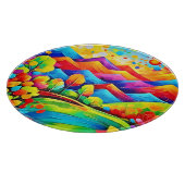 Rainbow Mountains Abstrakt Landschaft Schneidebrett (Ecke)
