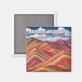 Rainbow Mountains Gansu China Travel Magnet (Vorderseite/Rückseite)