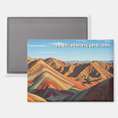 Rainbow Mountains Gansu China Travel Magnet (Vorderseite/Rückseite)