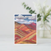 Rainbow Mountains Gansu China Travel Postkarte (Stehend Vorderseite)