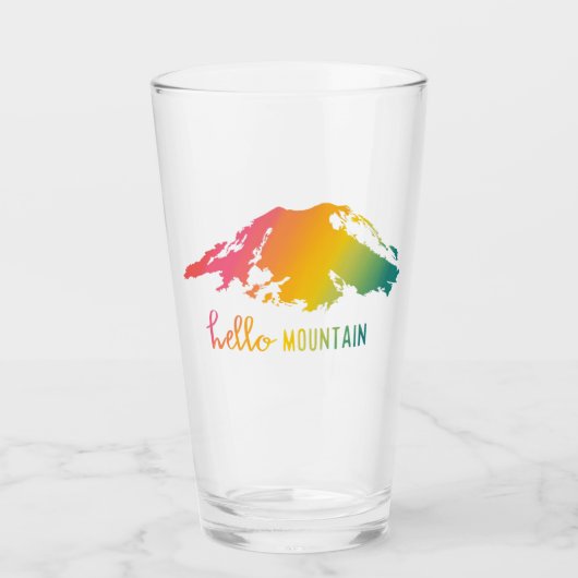 Rainbow Mt Rainier Glass Glas (Vorderseite)