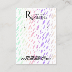 Rainbow Multi Colour iridescent Juwelier Anzeige Visitenkarte