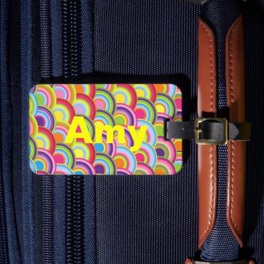 Rainbow Multi Luggage Tag Gepäckanhänger (Vorderseite Insitu 4)