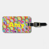 Rainbow Multi Luggage Tag Gepäckanhänger (Vorderseite horizontal)