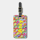 Rainbow Multi Luggage Tag Gepäckanhänger (Vorderseite vertikal)