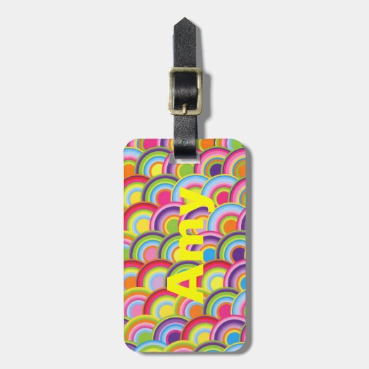 Rainbow Multi Luggage Tag Gepäckanhänger (Vorderseite vertikal)