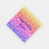Rainbow Multicfarbenes festes Personalisiertes Par Serviette (Ecke)