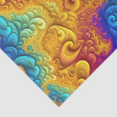 Rainbow Multicfarbiges Fraktal Seidenpapier (Ausschnitt)