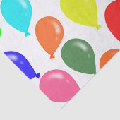 Rainbow Multicolored Birthday Balloons Seidenpapier (Detail)