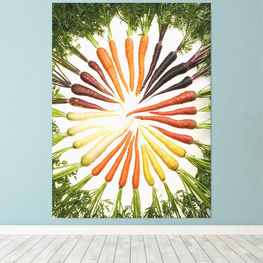 Rainbow Multicolored Carrots Leinwand (Insitu (Holzboden))