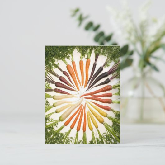Rainbow Multicolored Carrots Postkarte (Stehend Vorderseite)