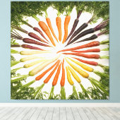 Rainbow Multicolored Carrots Square Leinwand (Insitu (Holzboden))