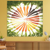 Rainbow Multicolored Carrots Square Leinwand (Insitu (Wohnzimmer))
