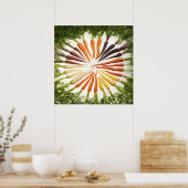 Rainbow Multicolored Carrots Square Poster (Küche)