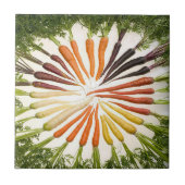 Rainbow Multicolored Carrots Tile Fliese (Vorderseite)