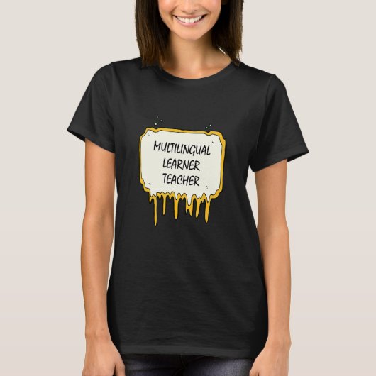Rainbow Multilingual Learner Teacher T-Shirt (Vorderseite)