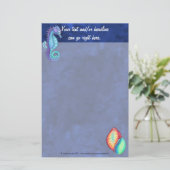 Rainbow Muschel & Sea Horse Stationierung Briefpapier (Stehend Vorderseite)