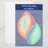 Rainbow Muschel Stationery Briefpapier (Vorne/Hinten)