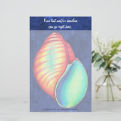 Rainbow Muschel Stationery Briefpapier (Stehend Vorderseite)
