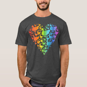 Rainbow Muscovy Duck Heart Funny Bauer Bird T-Shirt