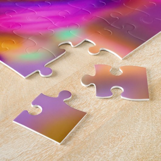 Rainbow Muse Farbenfrohe Göttin mit geflochtenem H Puzzle (Seite)