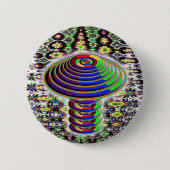 Rainbow Mushroom - Geometrisch Button (Vorderseite)