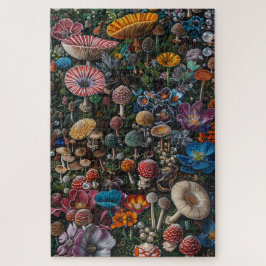 Rainbow Mushroom Treasure Puzzle