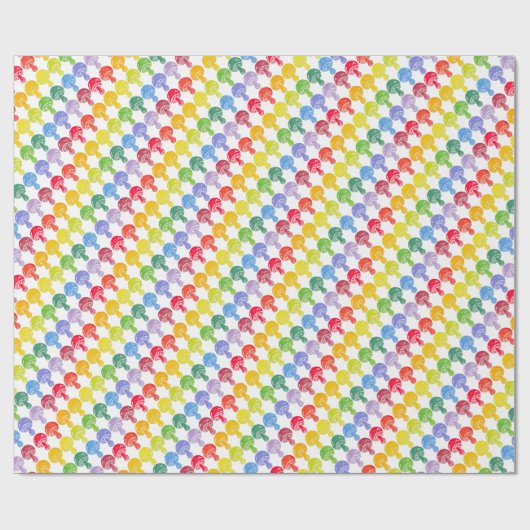 Rainbow Mushroom Wrapping Paper Roll Geschenkpapier (Flach)