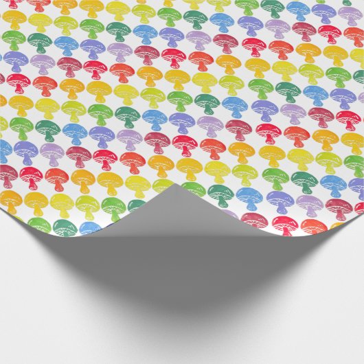 Rainbow Mushroom Wrapping Paper Roll Geschenkpapier (Ecke)