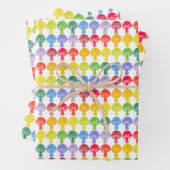 Rainbow Mushroom Wrapping Paper Sheets Geschenkpapier Set (Beispiel)