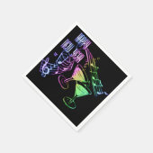 Rainbow Music and Cocktails Frohes Neapel Serviette (Ecke)