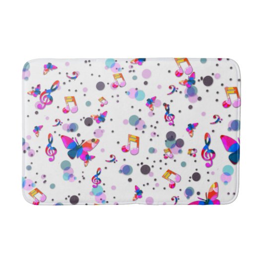 Rainbow Music Dancing Badematte (Vorderseite)