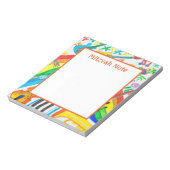 Rainbow Music Girls Boys Mitzvah Notes Notepad Notizblock (Rotiert)