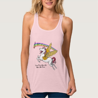 Rainbow Music Pegasus Gold Wings Griechische Mytho Tank Top