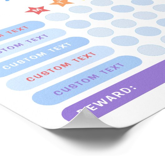 Rainbow Music Practice Chart Piano Poster (Ecke)