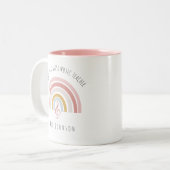 Rainbow Music Teacher Custom Danke, Geschenk Zweifarbige Tasse (Vorderseite Links)