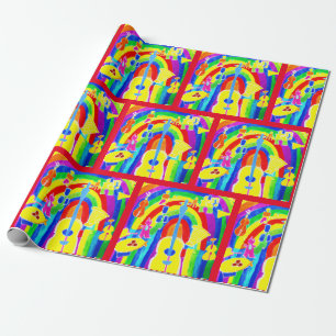 Rainbow Musical Instruments Musician Mexiko Kunst Geschenkpapier