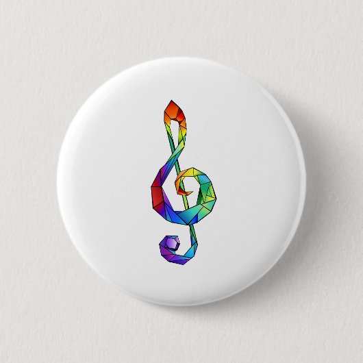 Rainbow Musical Key Button (Vorderseite)
