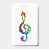Rainbow Musical Key Dreifach-Klammer Ausweis (Rückseite)