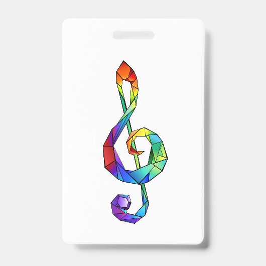 Rainbow Musical Key Dreifach-Klammer Ausweis (Vorderseite)