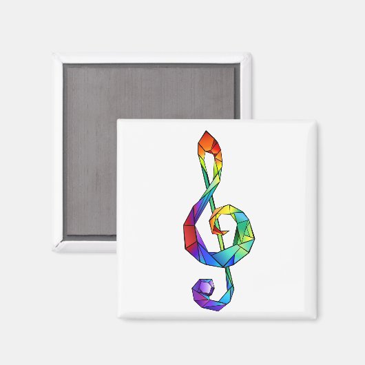 Rainbow Musical Key Magnet (Vorderseite/Rückseite)
