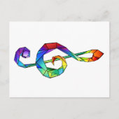 Rainbow Musical Key Postkarte (Vorderseite)