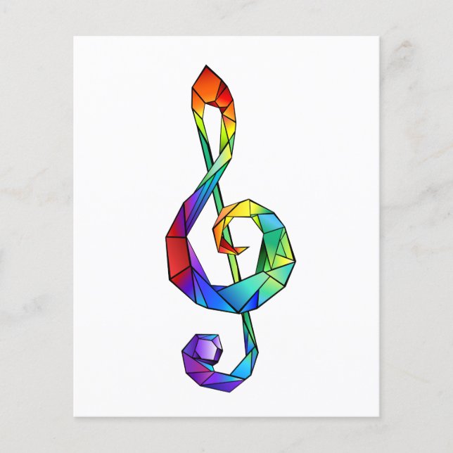 Rainbow Musical Key Treble (Vorderseite)