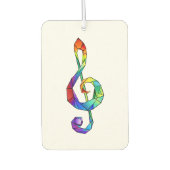 Rainbow Musical Key Treble Autolufterfrischer (Vorderseite)