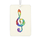 Rainbow Musical Key Treble Autolufterfrischer (Rückseite)